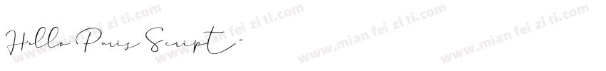 Hello Paris Script字体转换